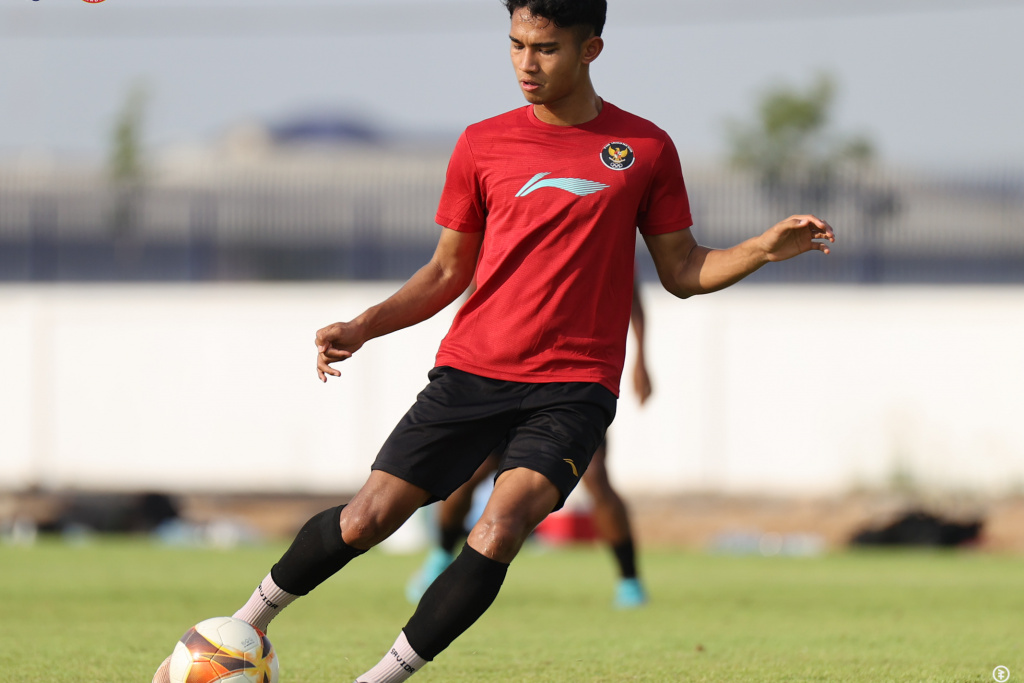 Potret Tim U-22 Indonesia jelang laga kontra Timor Leste.